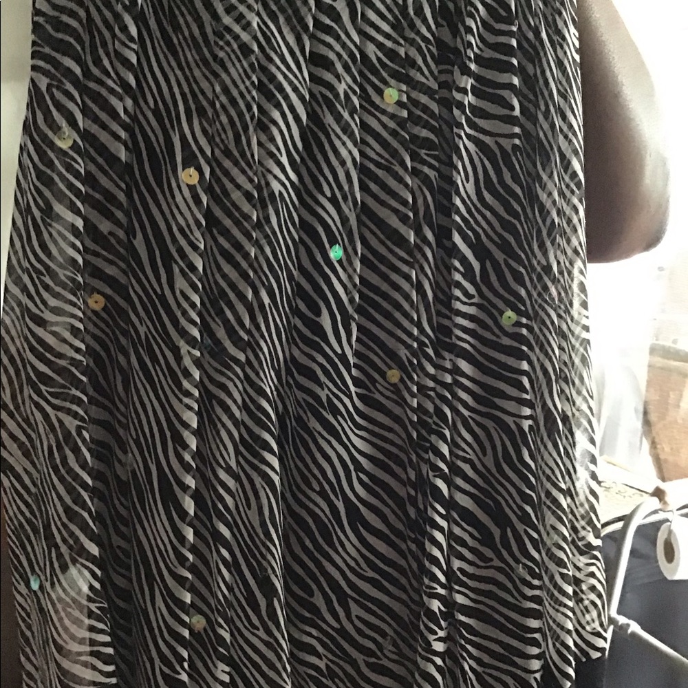 Silk sheer skirt